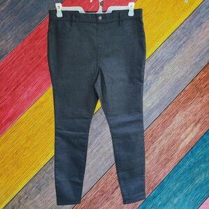 Time and Tru Women's High Rise Jeggings Charcoal Grey Heather Size XL (16-18)